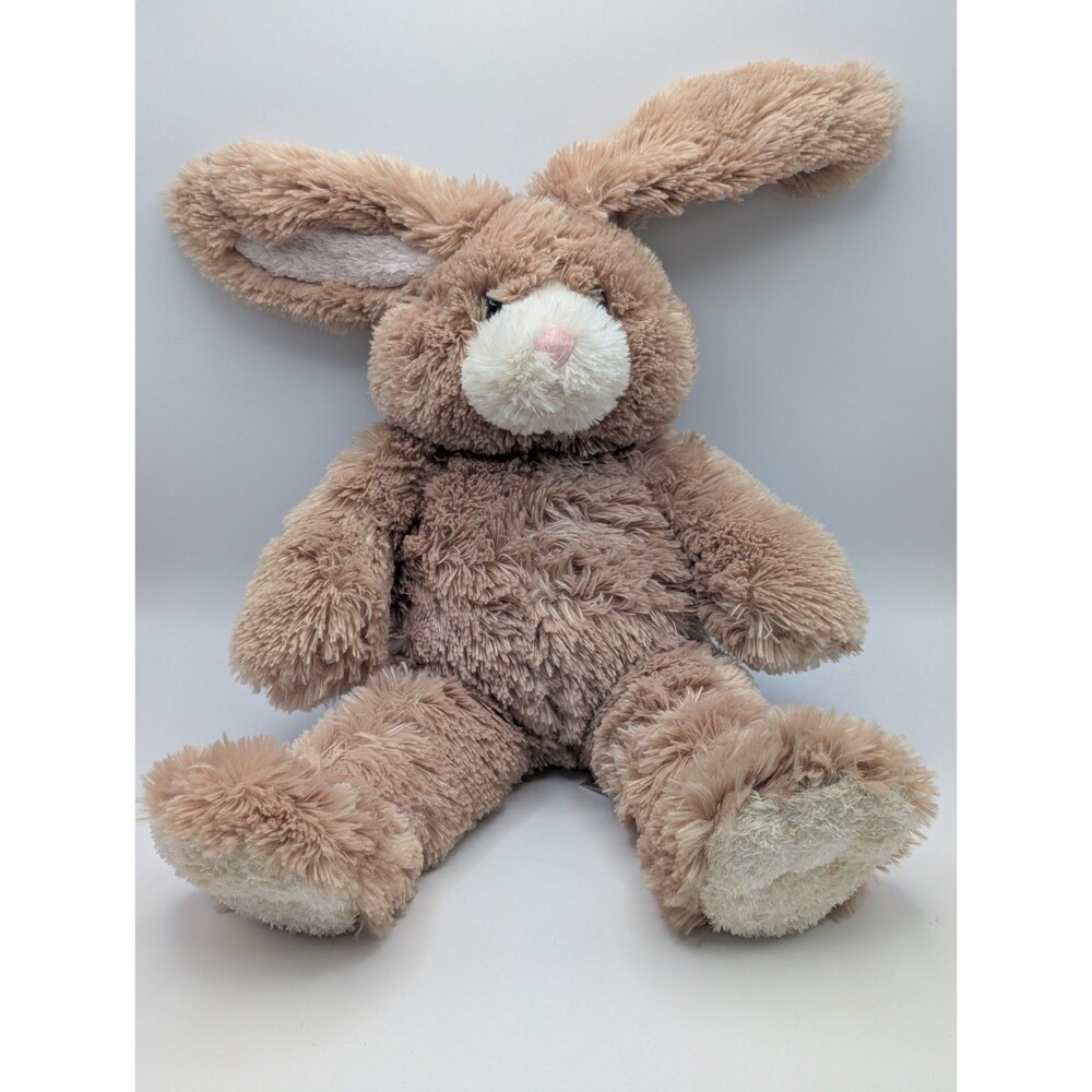 Build A Bear Mocha Bunny Plush 16" Brown Tan Stuffed Animal Poseable Ears BABW